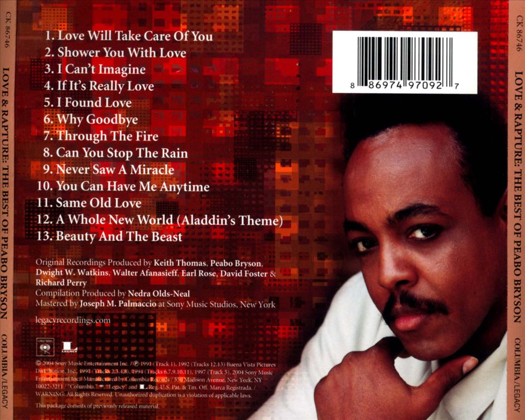 Love & Rapture: The Best of Peabo Bryson cover art
