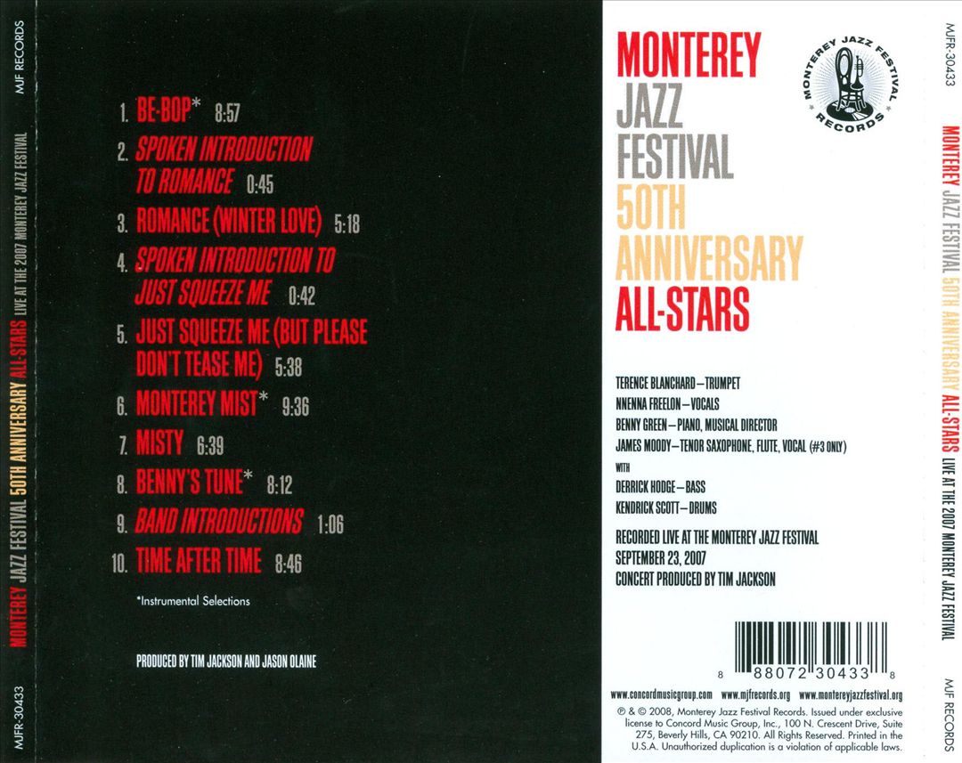 Monterey Jazz Festival: 50th Anniversary All-Stars cover art