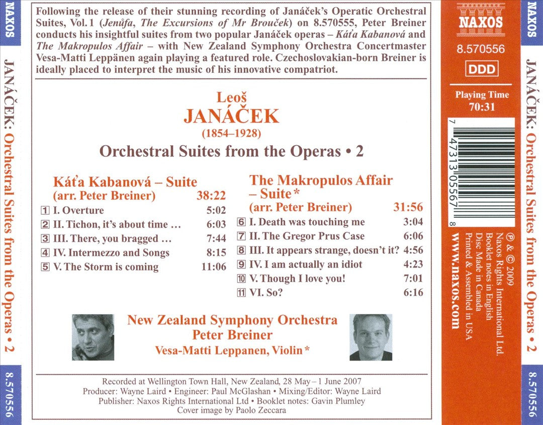 Janácek: Orchestral Suites from the Operas, Vol. 2 cover art