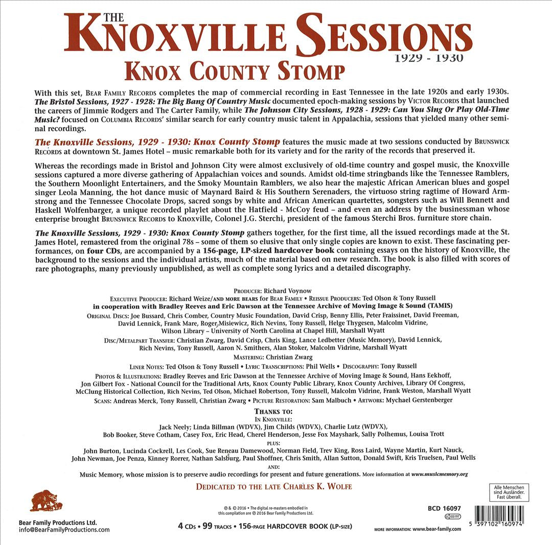 Knoxville Sessions 1929–1930: Knox County Stomp cover art