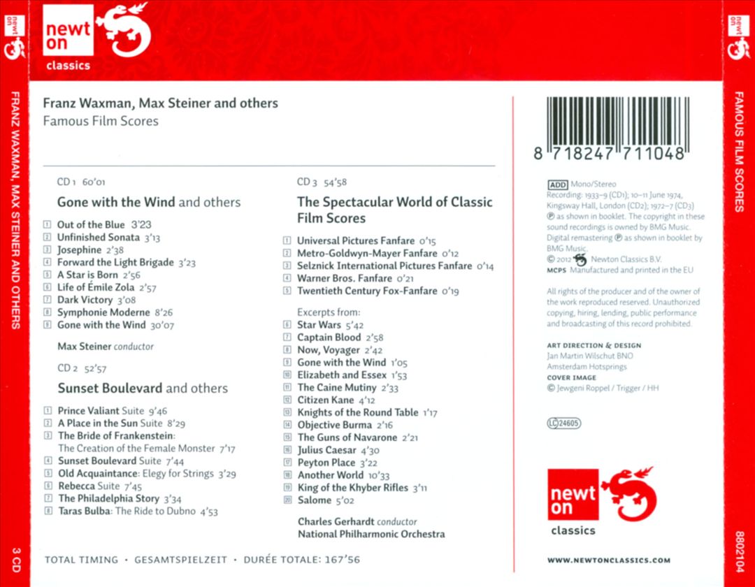Famous Film Scores by Max Steiner and Franz Waxman cover art