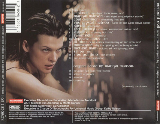 Resident Evil: Music From and Inspired By the Motion Picture cover art