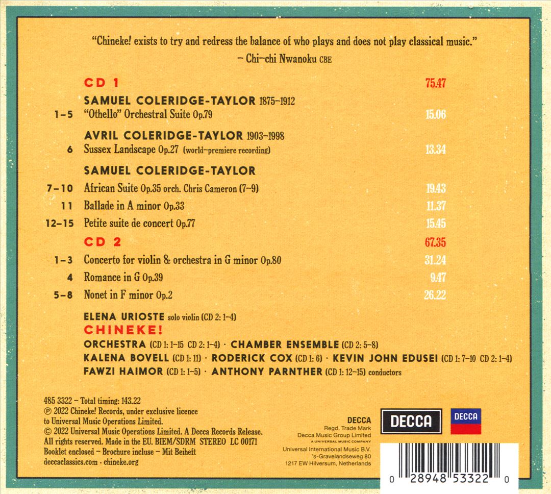 Coleridge-Taylor cover art