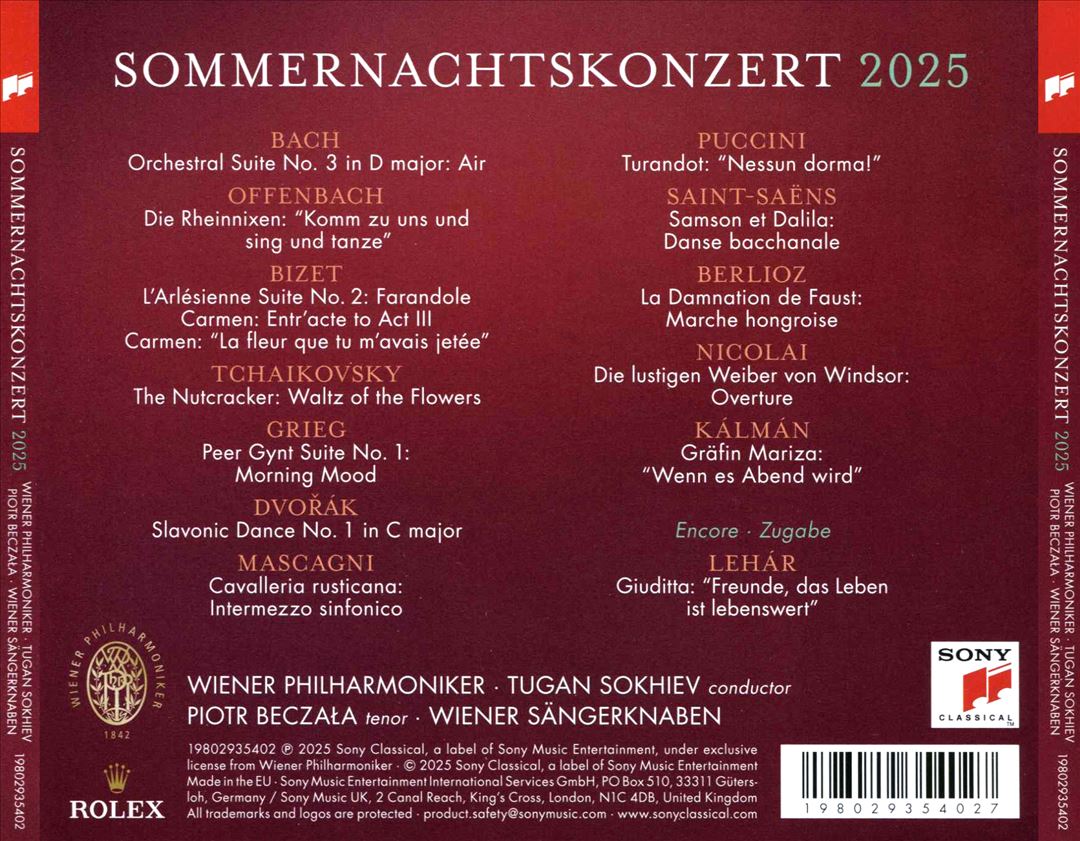 Sommernachtskonzert Schönbrunn 2025 cover art
