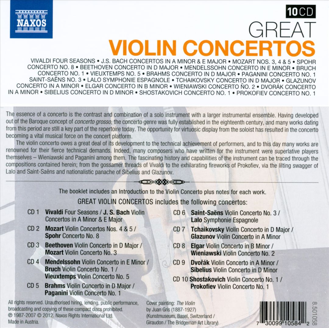 Great Violin Concertos cover art