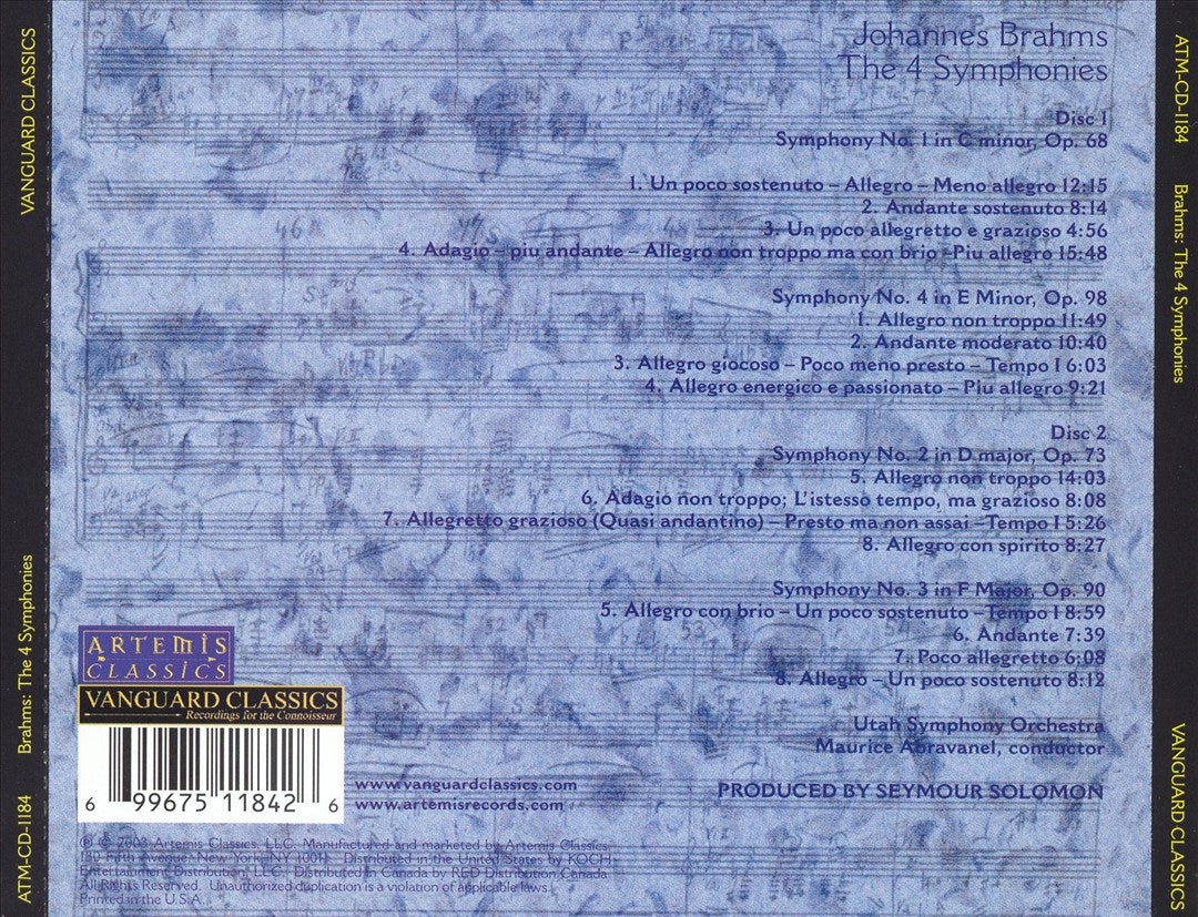 Brahms: The 4 Symphonies cover art