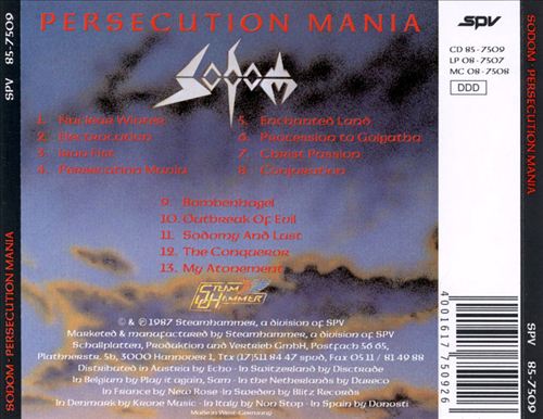 Persecution Mania cover art