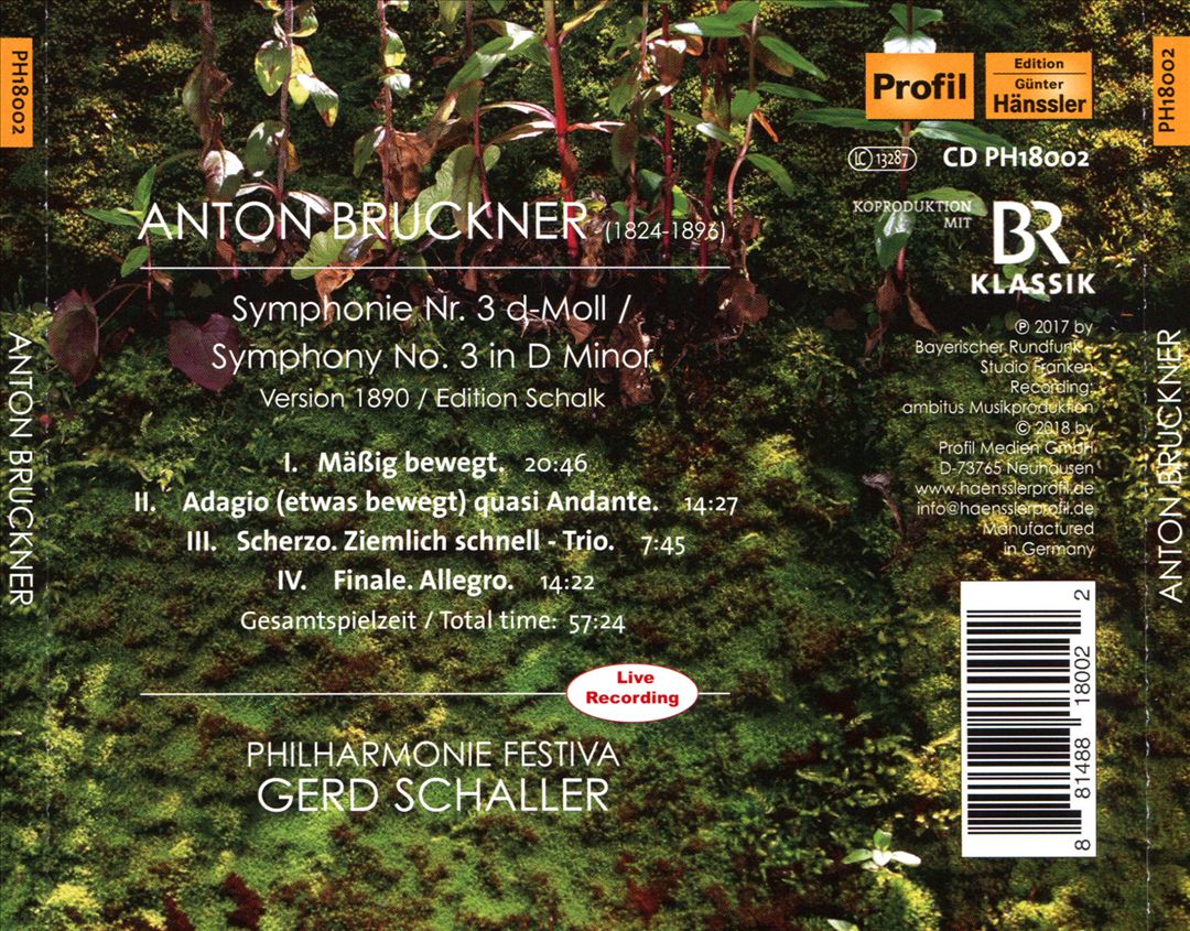 Bruckner: Symphony No. 3 cover art