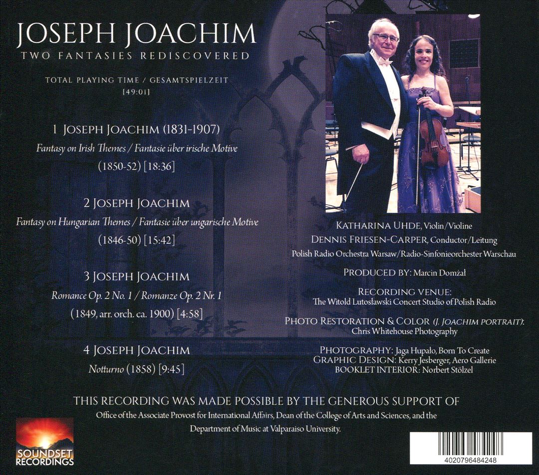 Joseph Joachim: Two Fantasies Rediscovered cover art