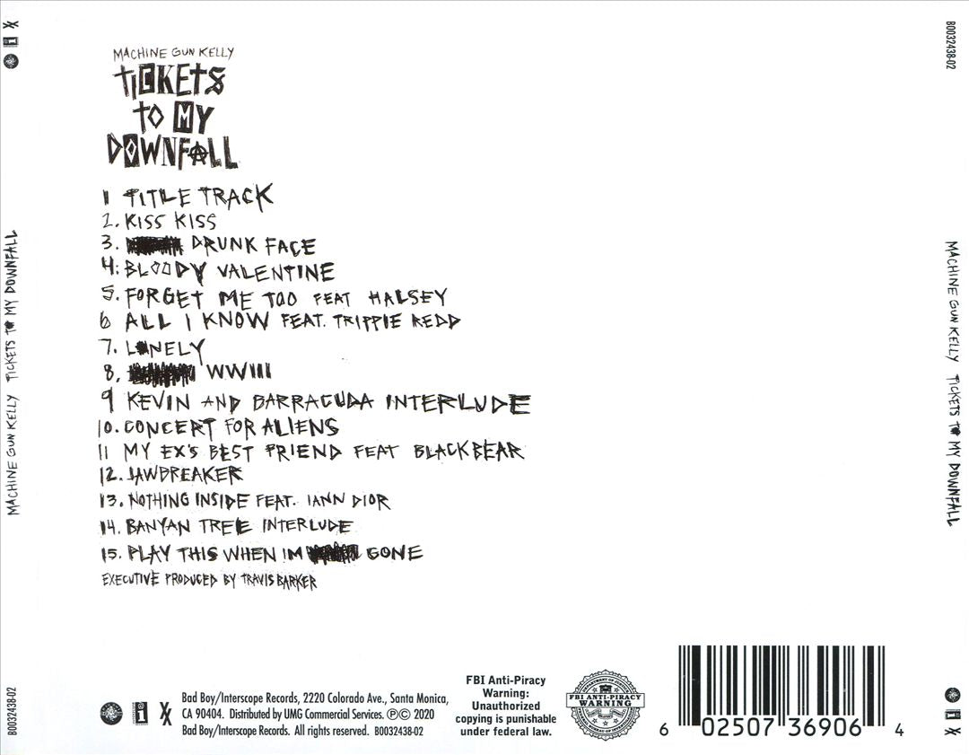 Tickets to My Downfall cover art
