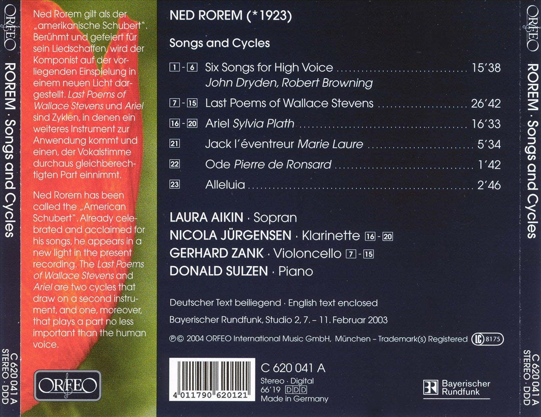 Ned Rorem: Songs and Cycles cover art