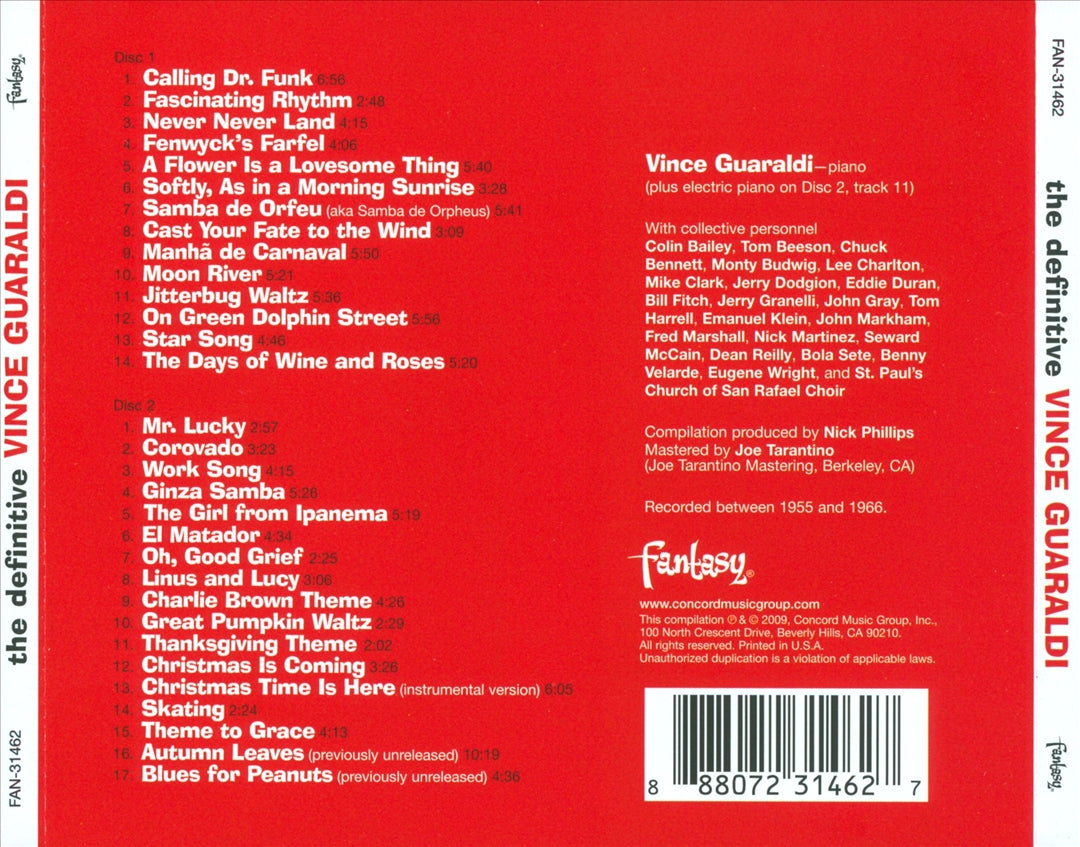 Definitive Vince Guaraldi cover art