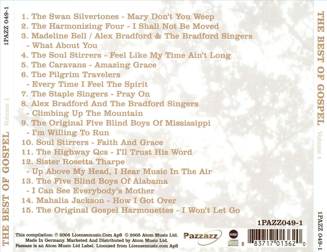 Best of Gospel, Vol. 1 [Pazzazz] cover art