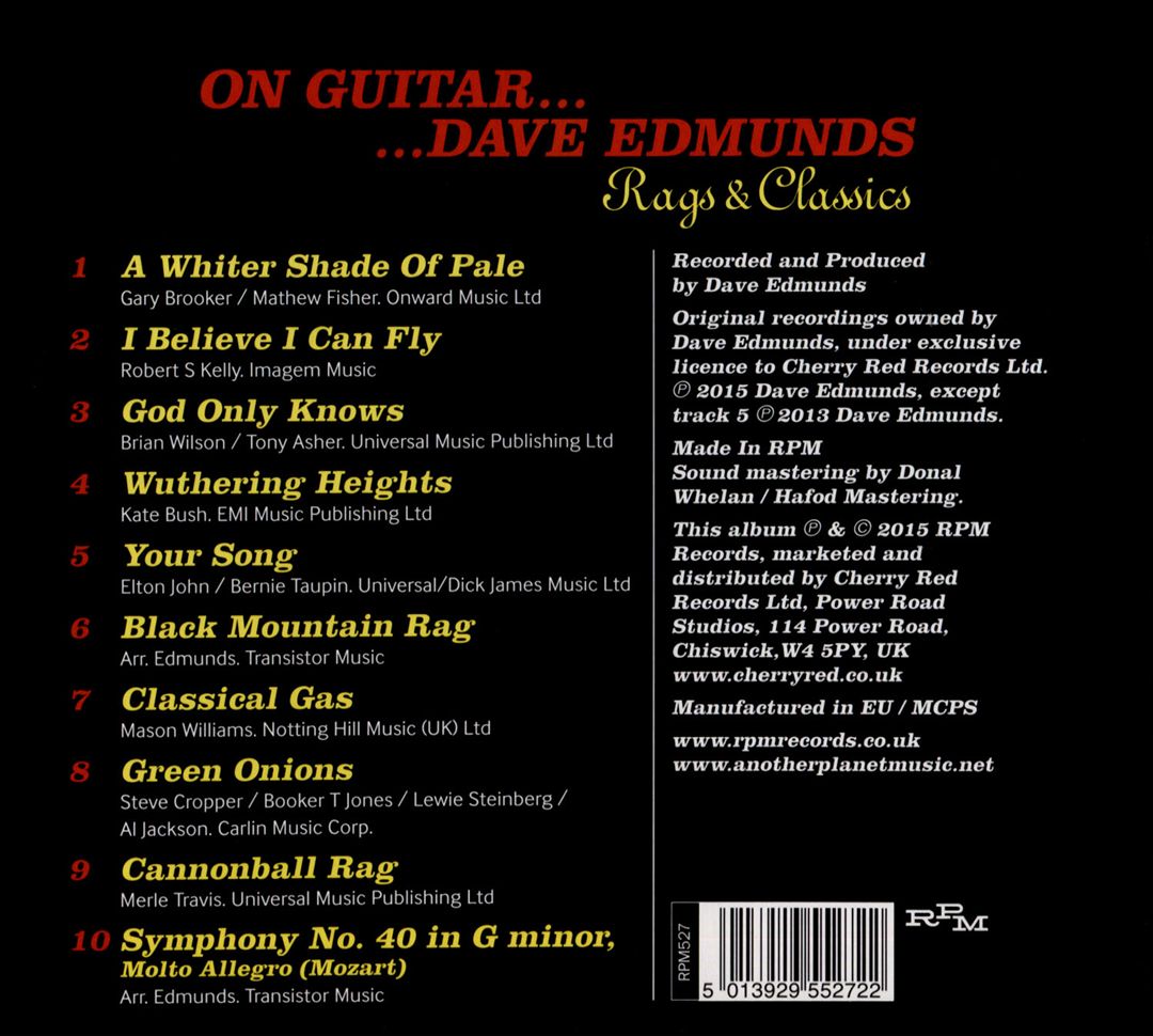 On Guitar...Dave Edmunds: Rags & Classics cover art