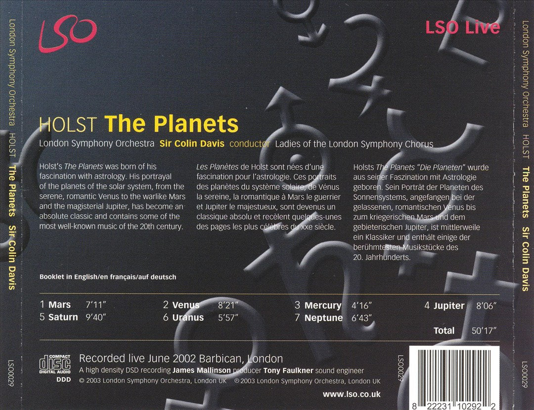 Holst: The Planets cover art
