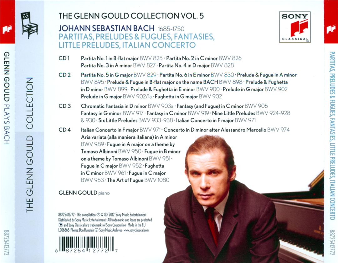 Glenn Gould Plays Bach: 6 Partitas; Chromatic Fantasy; Italian Concerto; Etc. cover art