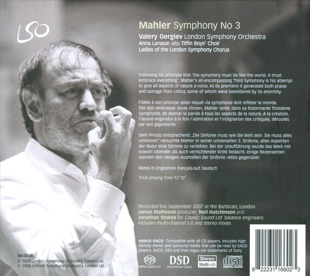 Mahler: Symphony No. 3  cover art