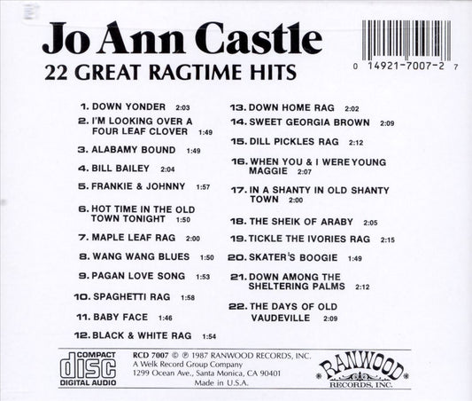 22 Great Ragtime Hits cover art