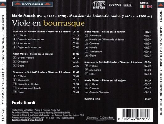 Viole en Bourrasque: Marin Marais, Monsieur de Sainte-Colombe cover art
