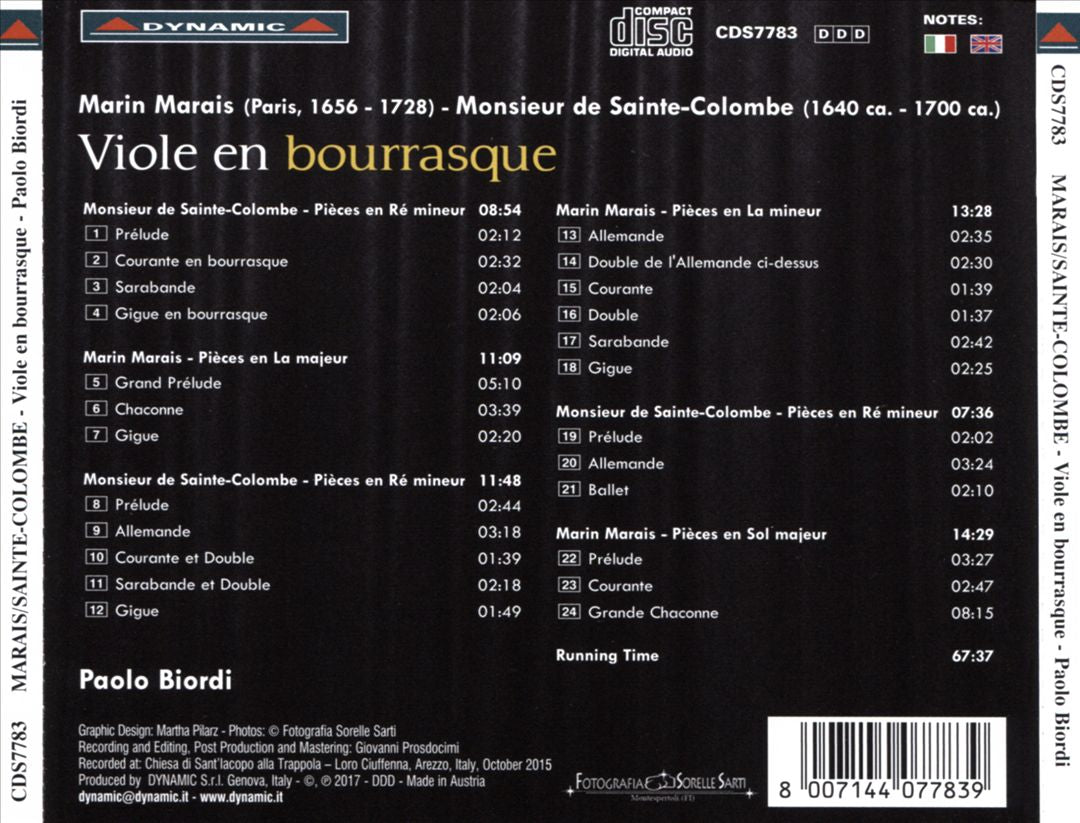 Viole en Bourrasque: Marin Marais, Monsieur de Sainte-Colombe cover art