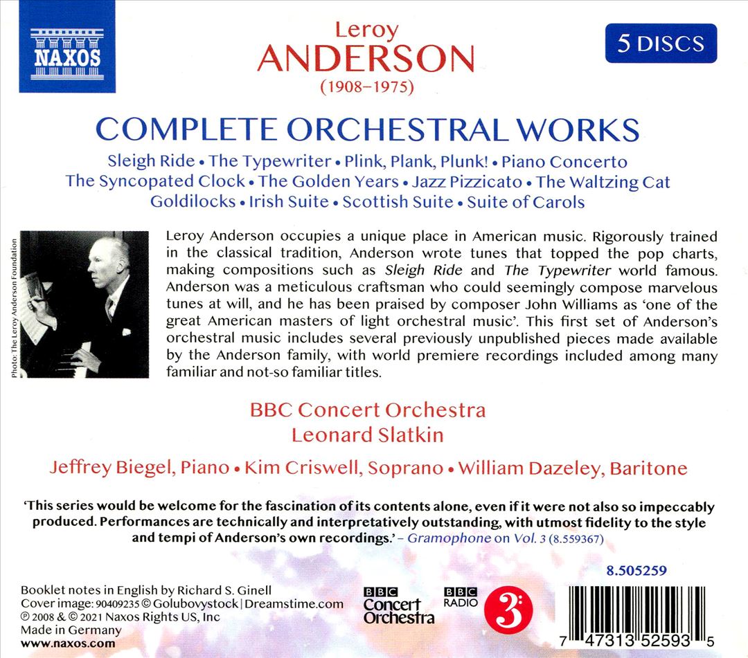 Leroy Anderson: Complete Orchestral Works cover art