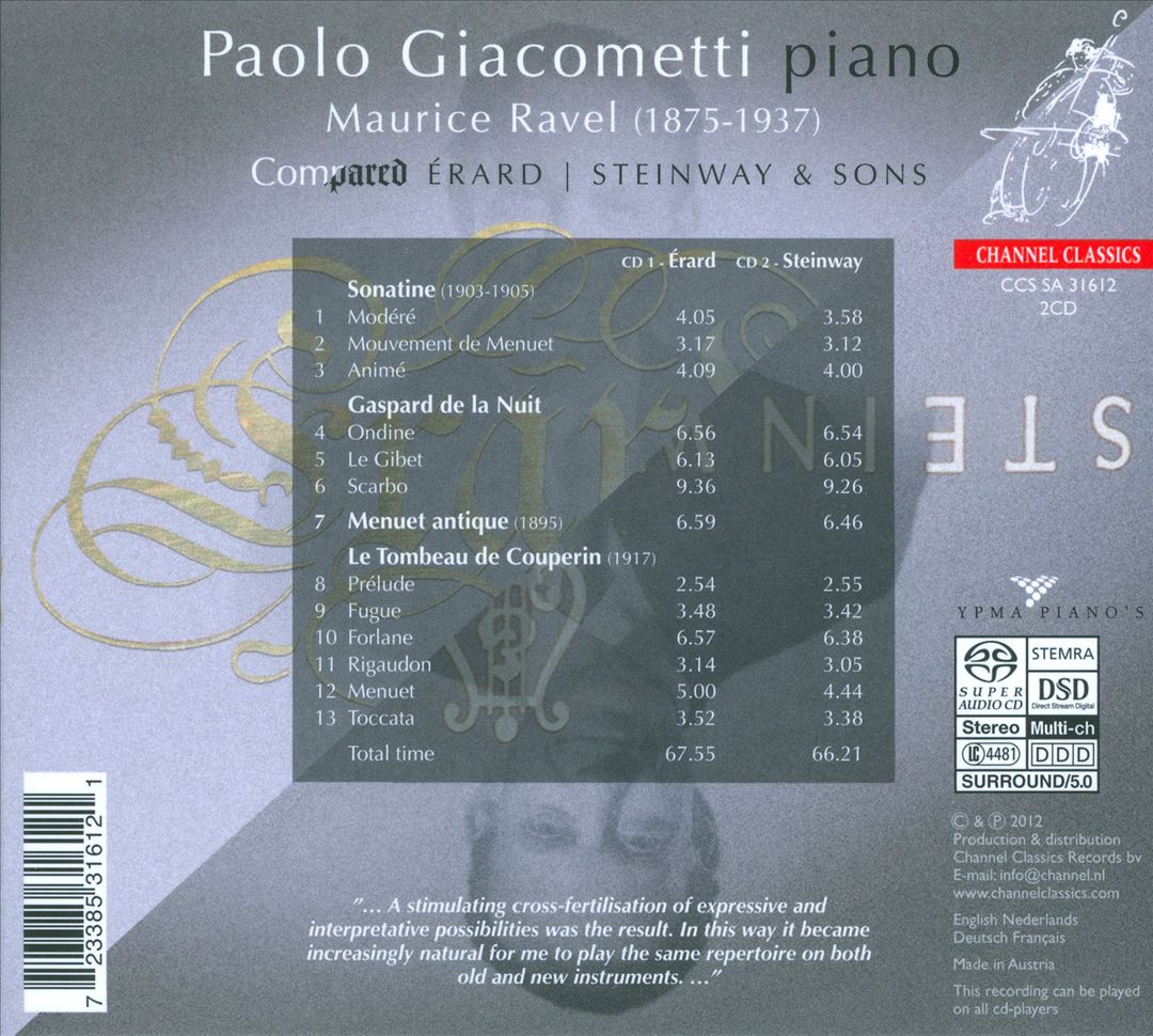 Compared, Vol. 1: Erard vs. Steinway - Ravel cover art