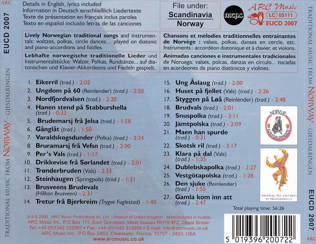 Traditional Music from Norway cover art