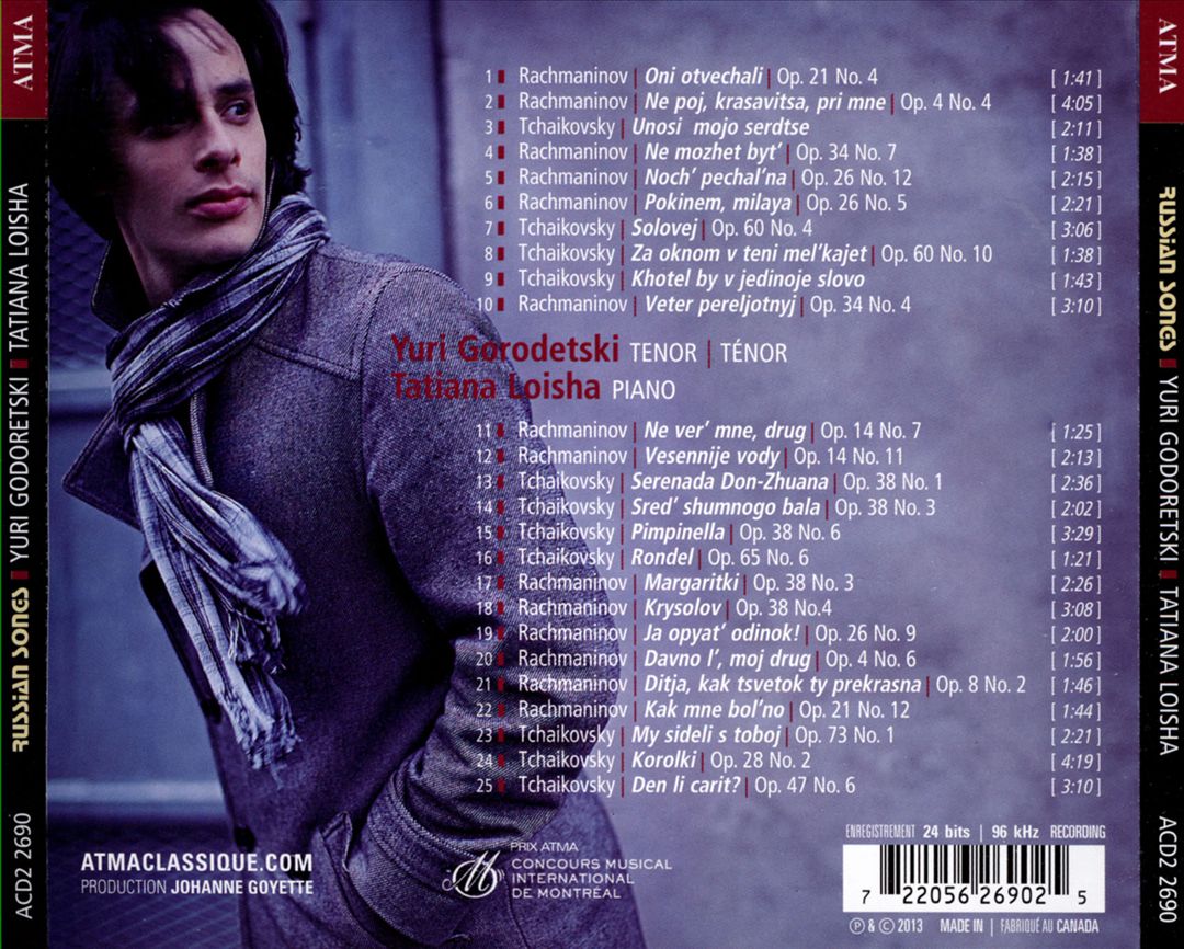 Russian Songs: Tchaikovsky, Rachmaninov cover art
