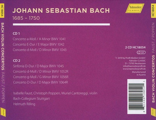Johann Sebastian Bach: Violin Concertos cover art