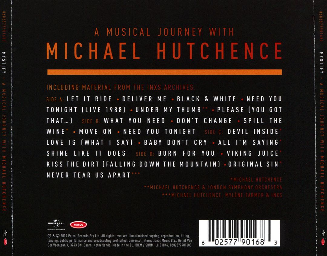 Mystify: A Musical Journey with Michael Hutchence [Original Motion Picture Soundtrack] cover art
