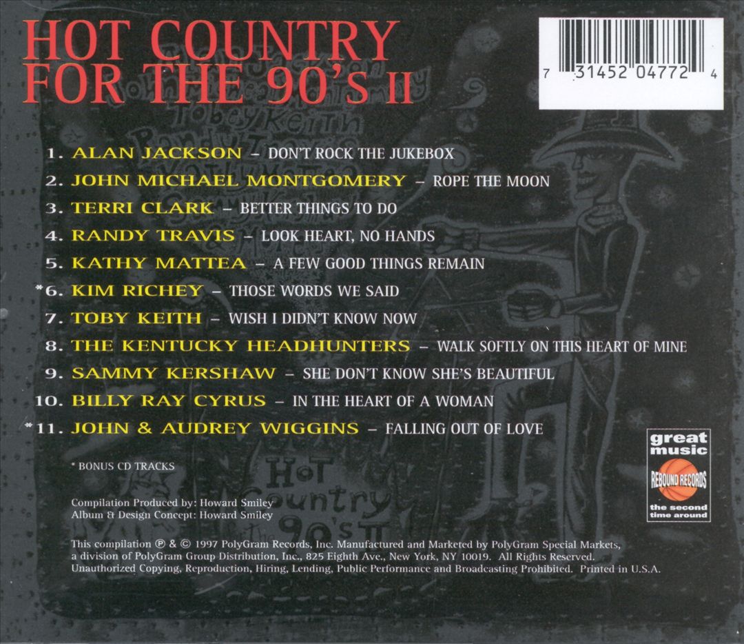 Hot Country for the 90's, Vol. 2 cover art