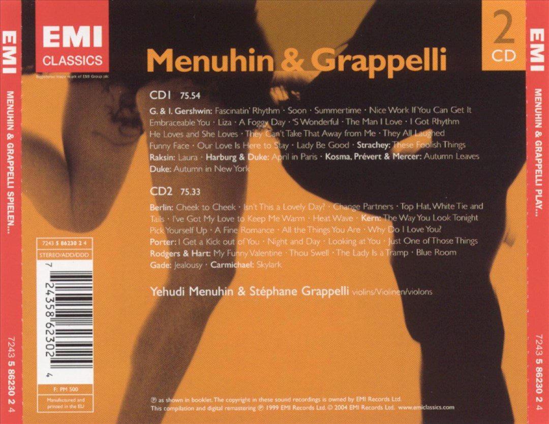 Menuhin & Grappelli Play ... Gershwin, Berlin, Kern, Porter, Rodgers & Hart and Others cover art