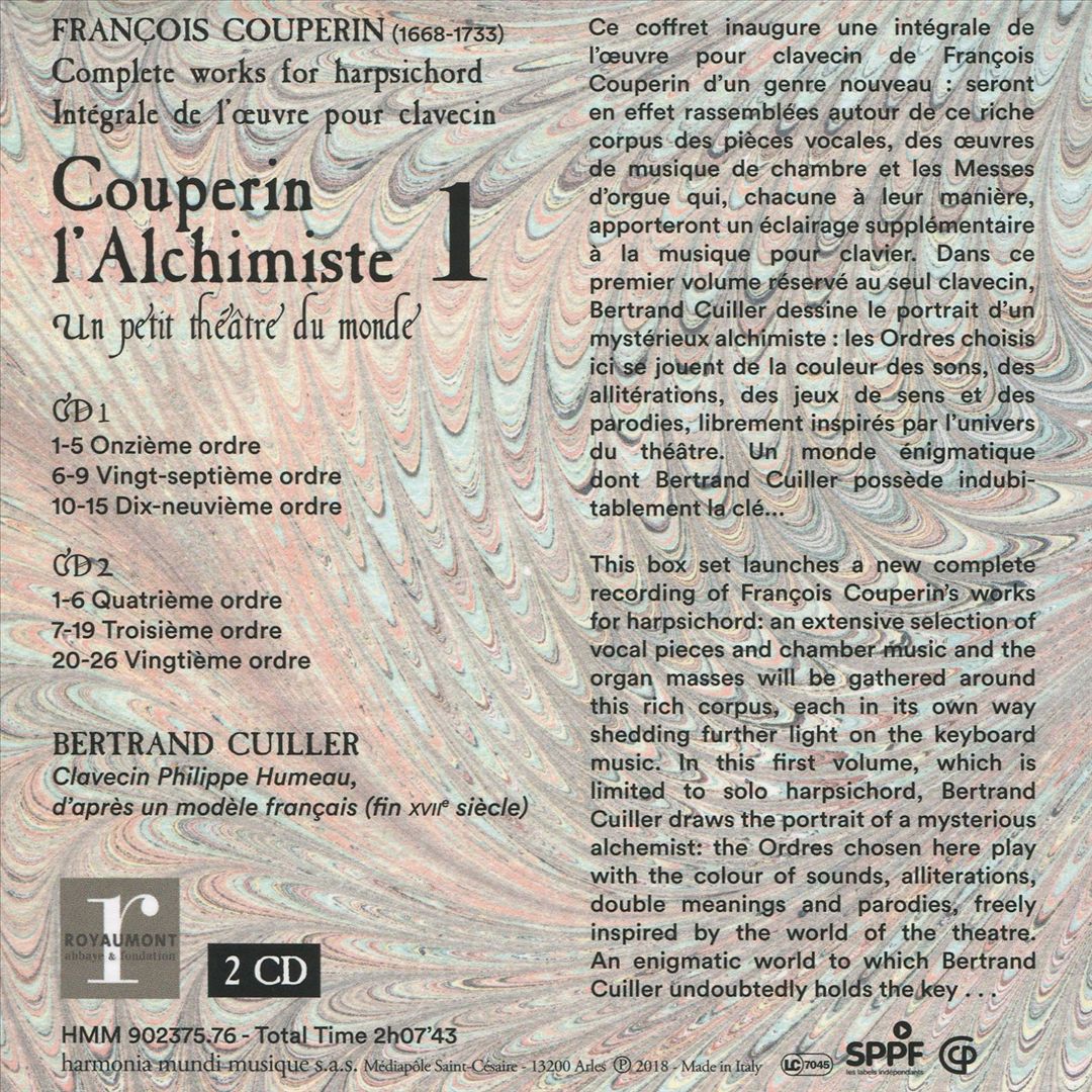 François Couperin L'Alchimiste: Un petit théâtre du monde - Complete Works for Keyboard, Vol. 1 cover art