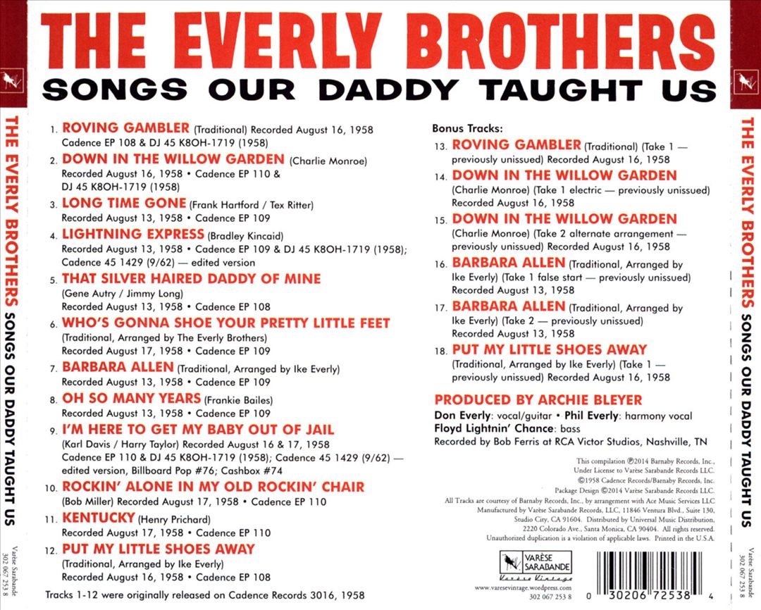 Songs Our Daddy Taught Us [Bonus Tracks] cover art
