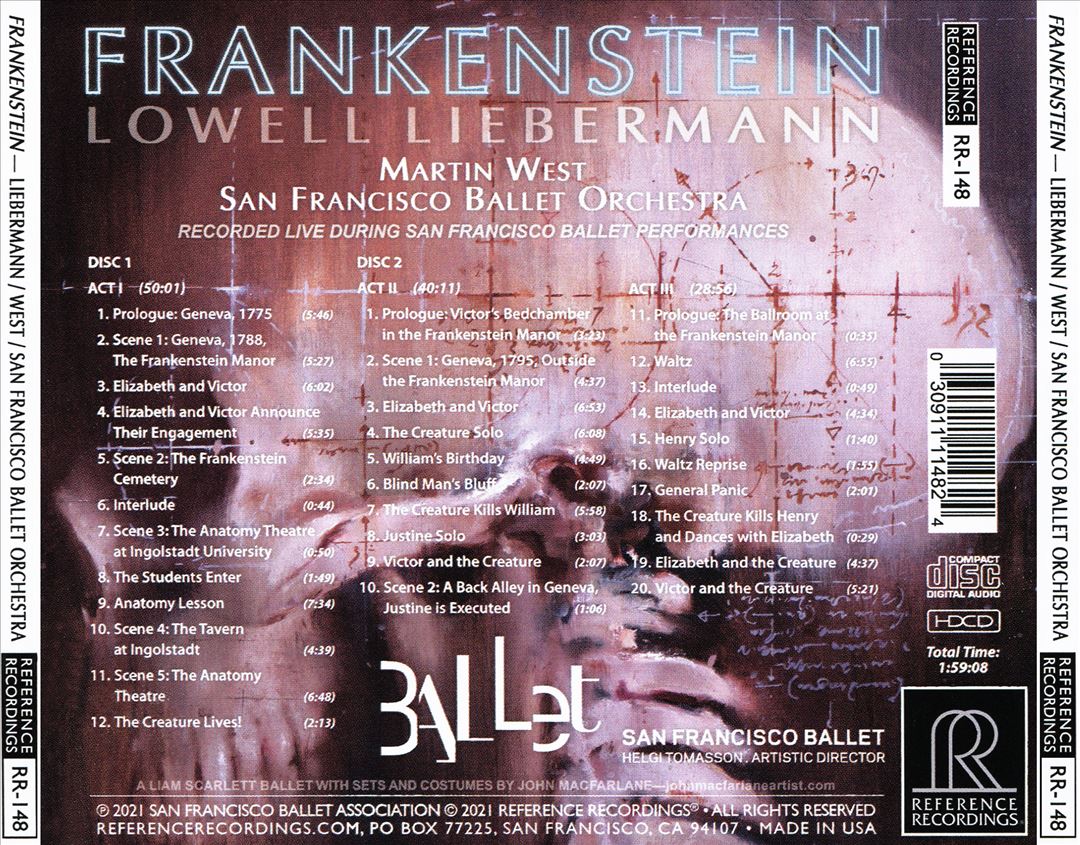 Lowell Liebermann: Frankenstein cover art