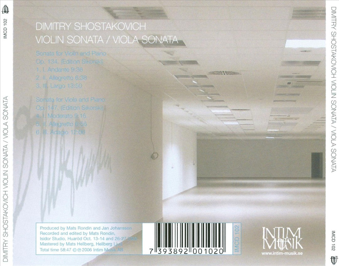 Dimitry Shostakovich: Violin Sonata; Viola Sonata cover art