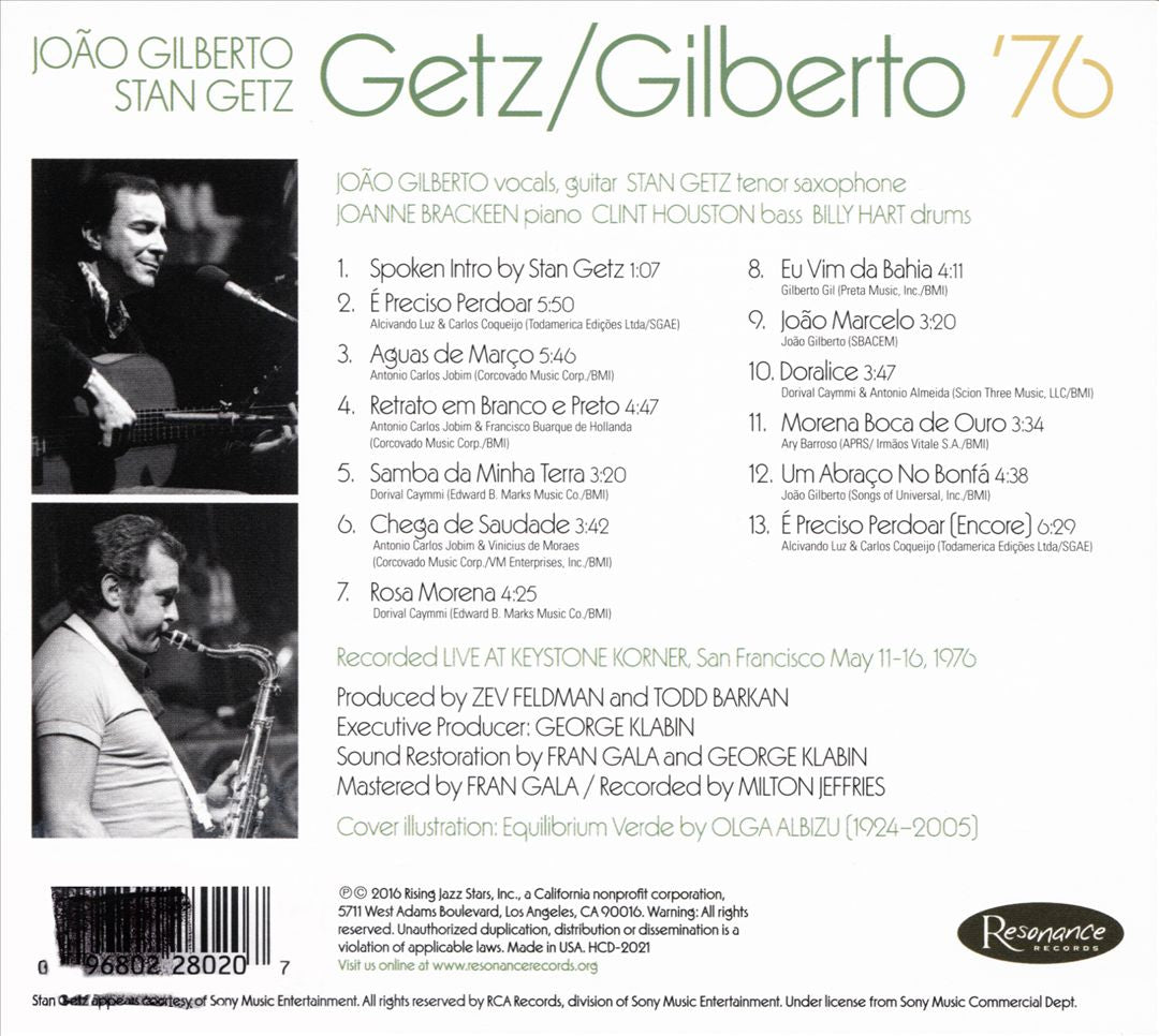 Getz/Gilberto '76 cover art