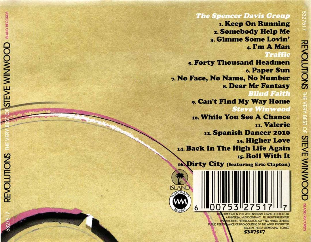 Revolutions: The Very Best of Steve Winwood cover art