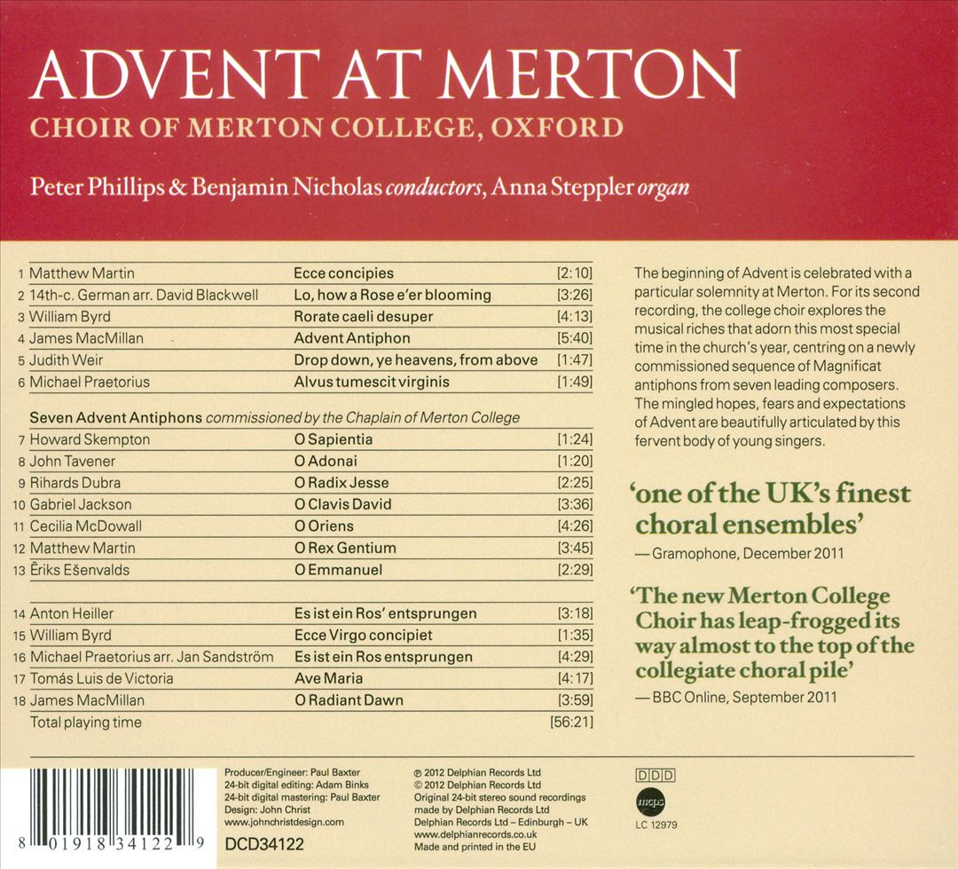 Advent at Merton cover art