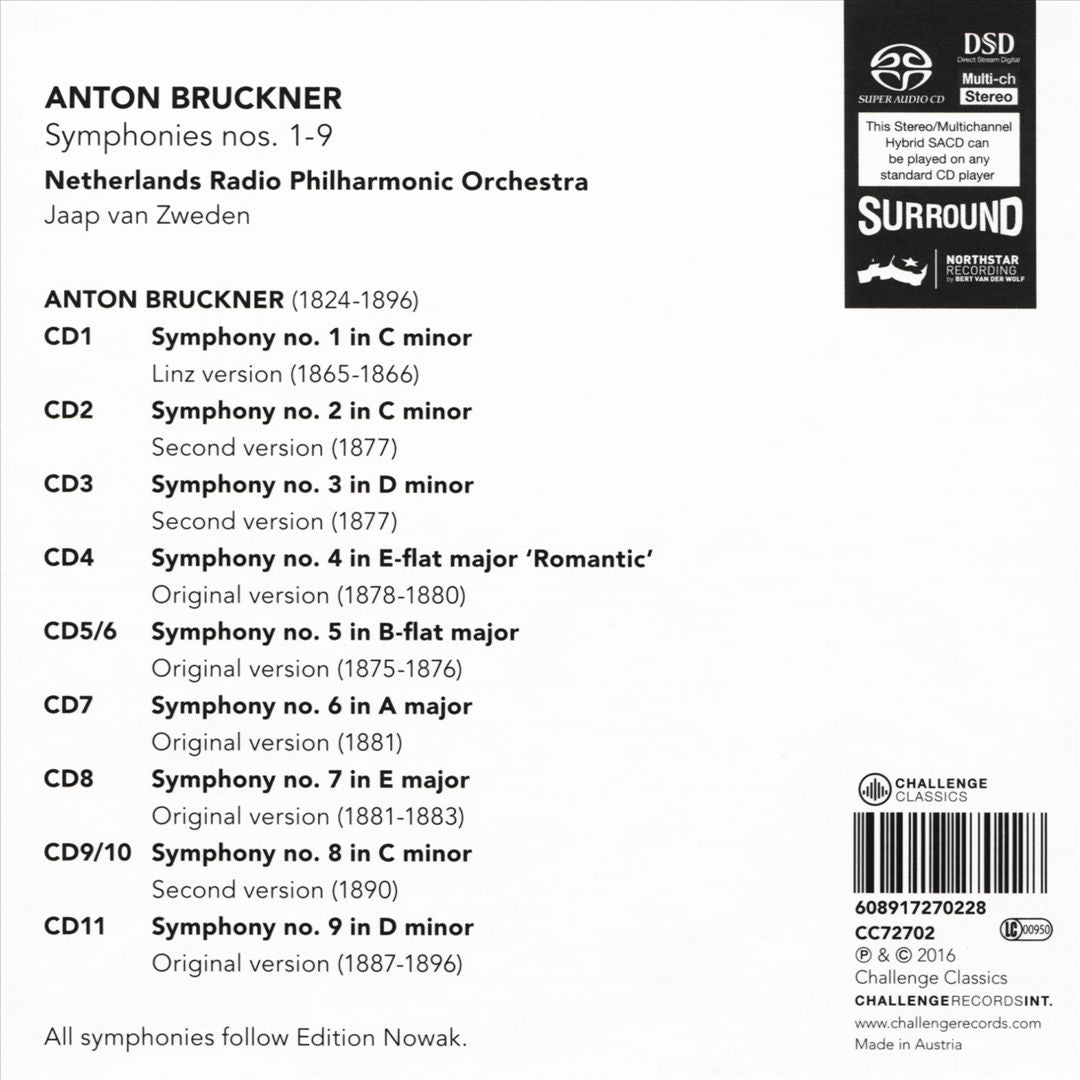 Anton Bruckner: Symphonies Nos. 1-9 cover art