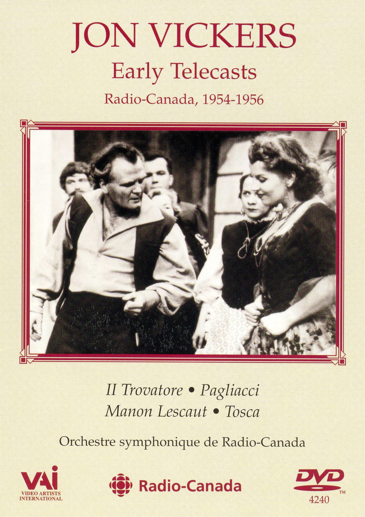 Jon Vickers: Early Telecasts (1954-1956) cover art
