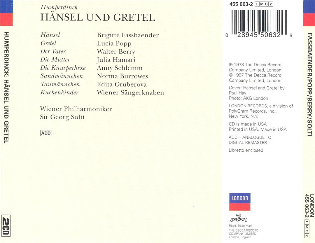 Humperdinck: Hänsel und Gretel cover art