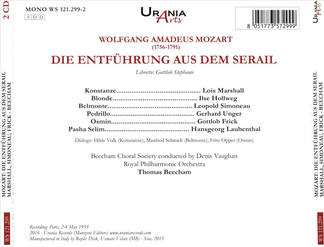 Mozart: Die Entführung aus dem Serail cover art