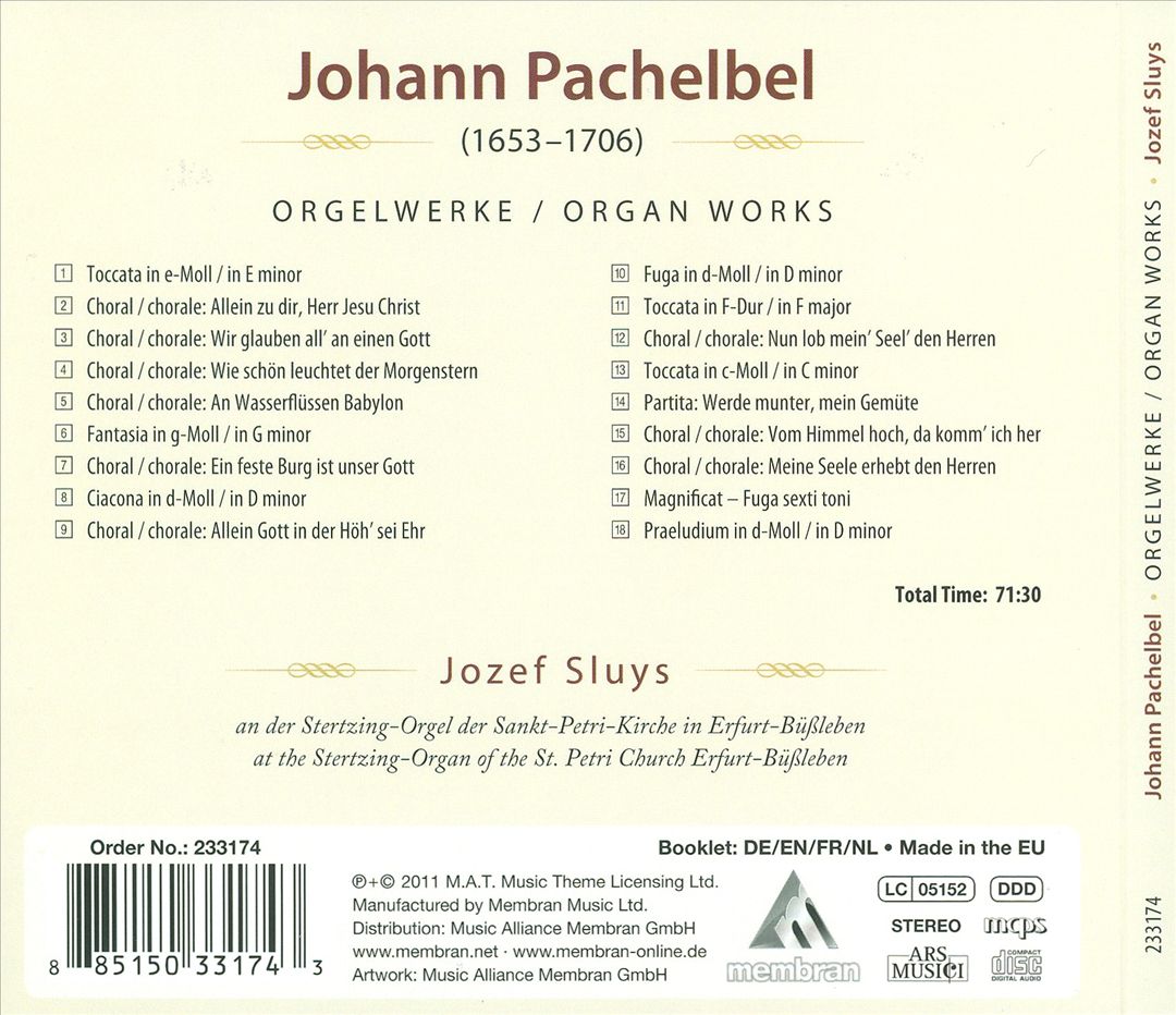 Pachelbel: Organ Works cover art