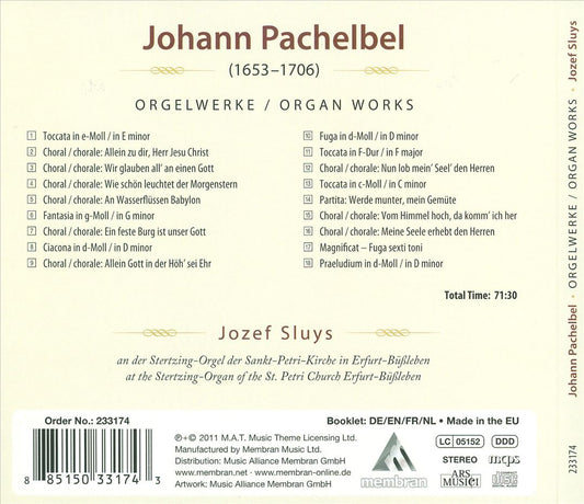Pachelbel: Organ Works cover art