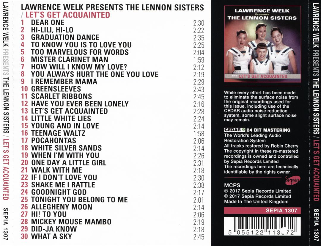 Lawrence Welk Presents: The Lennon Sisters and Let's Get Acquainted cover art