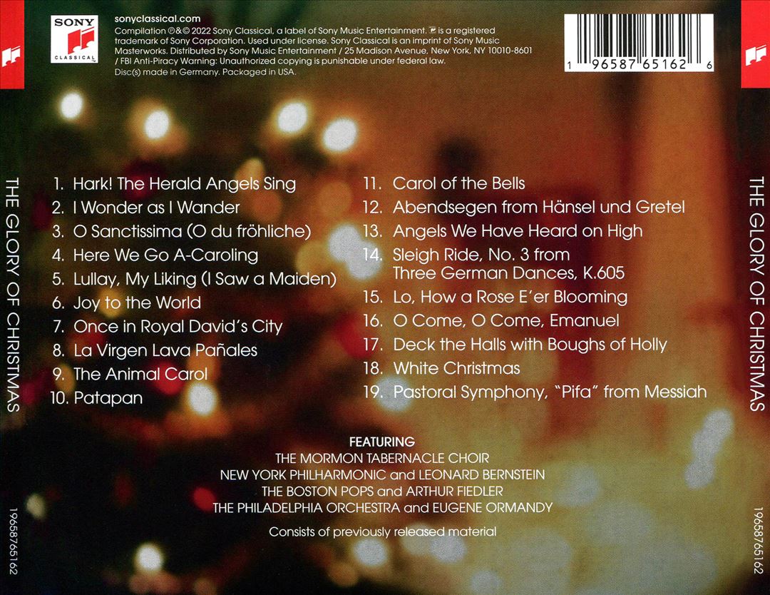 Glory of Christmas [Sony] cover art