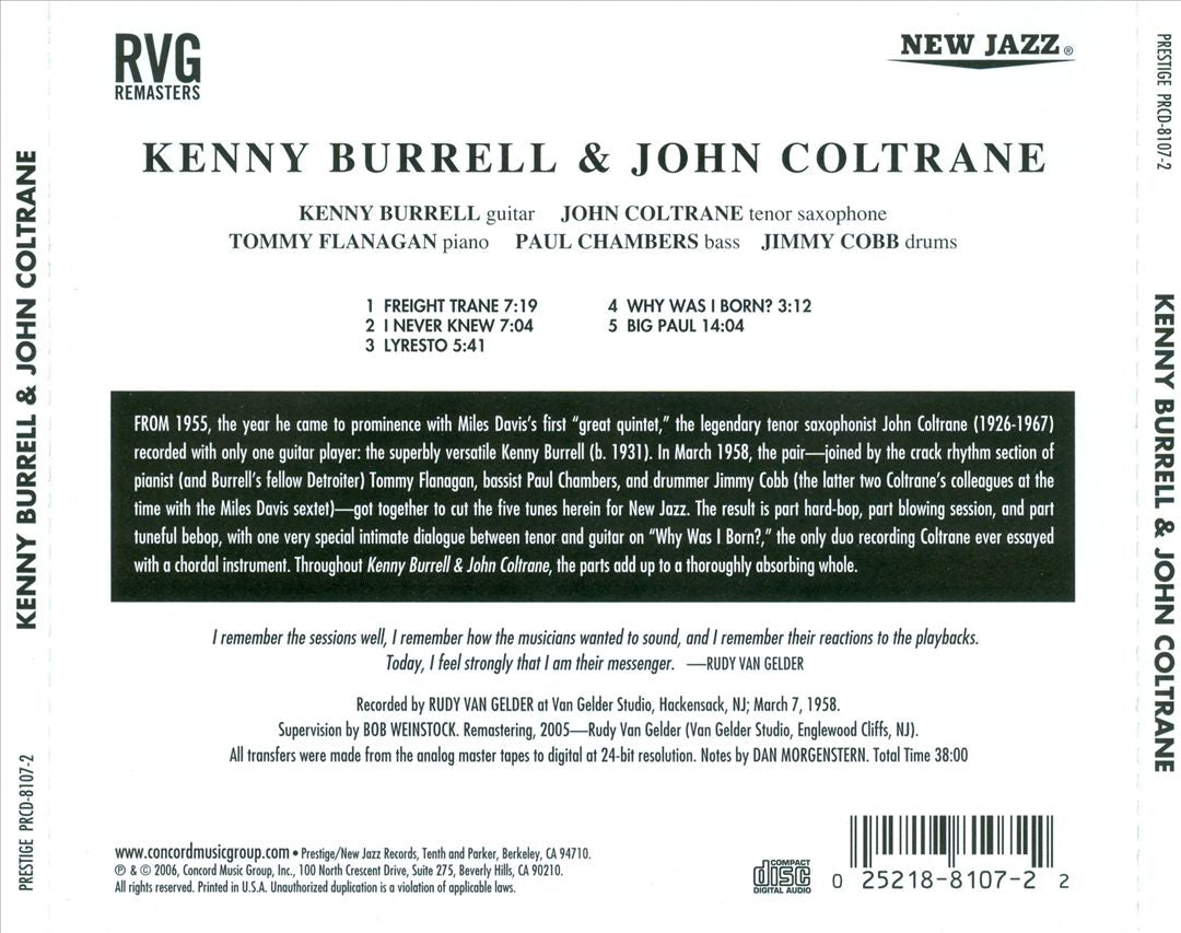 Kenny Burrell & John Coltrane cover art