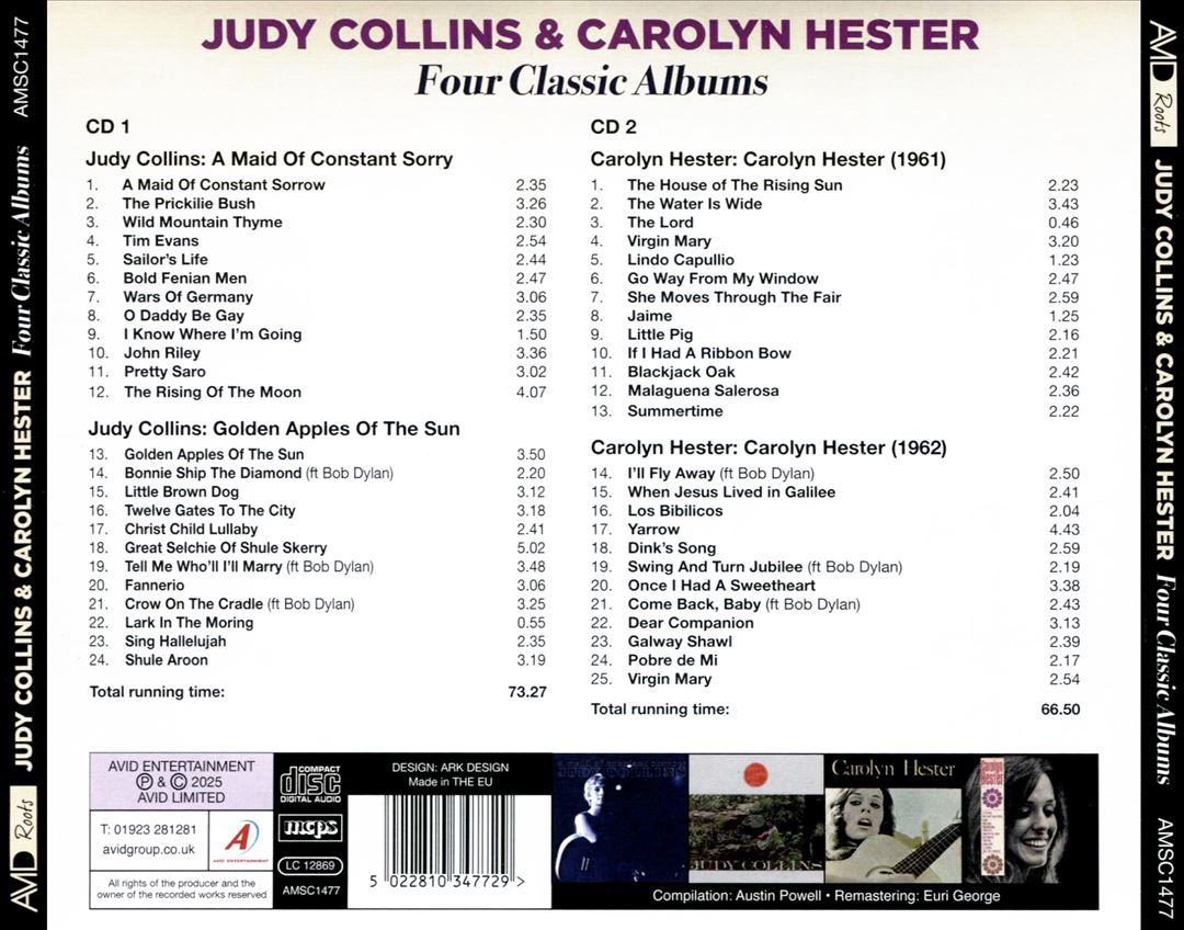 Four Classic Albums [Maid of Constant Sorrow/Golden Apples/Carolyn Hester 1961 and 1962] cover art