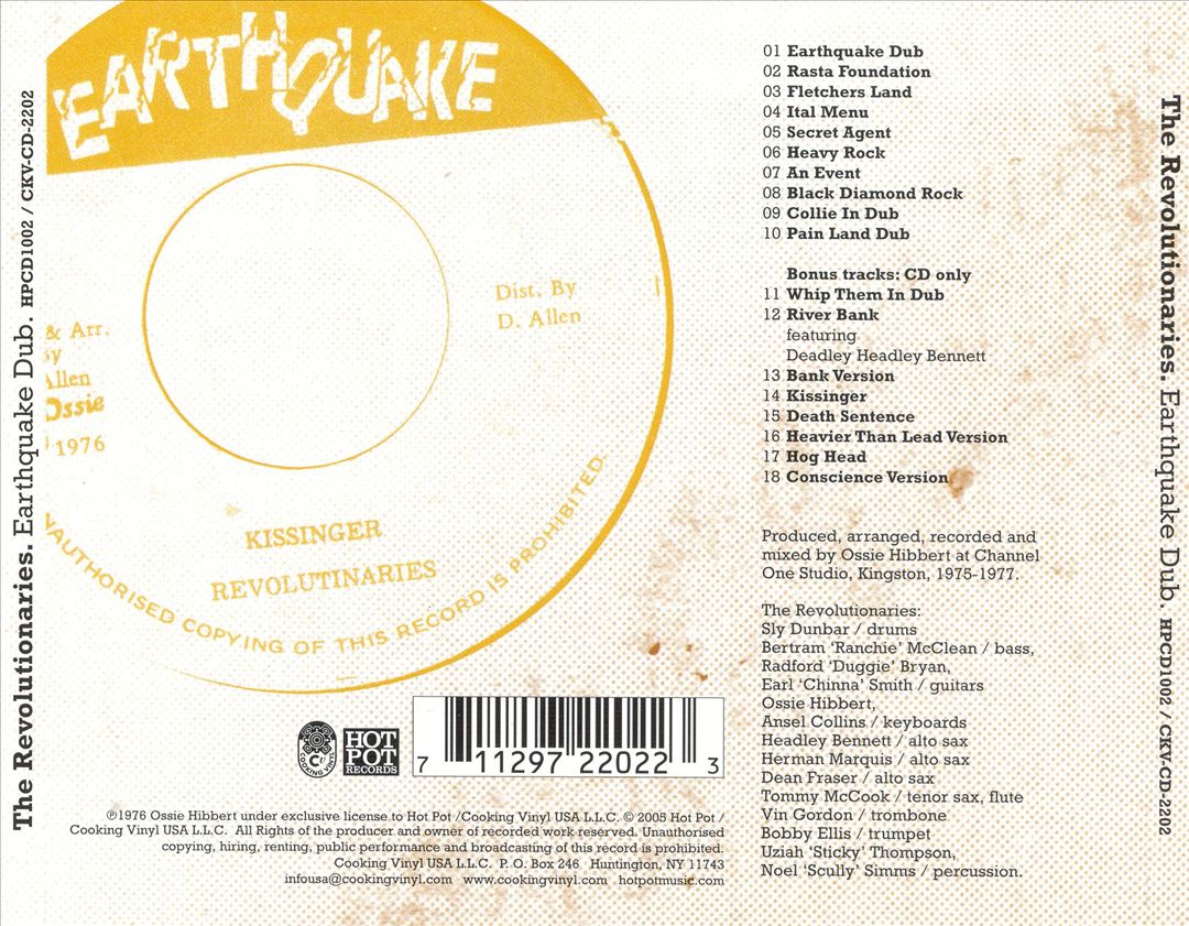 Earthquake Dub cover art